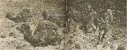 william r clark hedins expedition under en sandstorm langt inne i takla makanoknen i april 1894 Germany oil painting artist